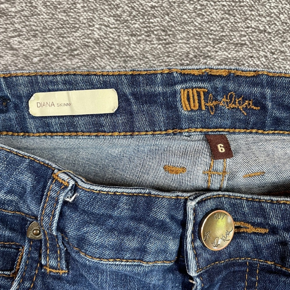 Kut from the Kloth Diana Skinny Jeans Womens 6 Medium Wash Stretch Denim‎ Blue - Picture 2 of 8